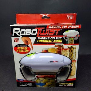 Robotwist Automatic Grip Hands Free Electric Jar Opener Easy Touch Button NIB